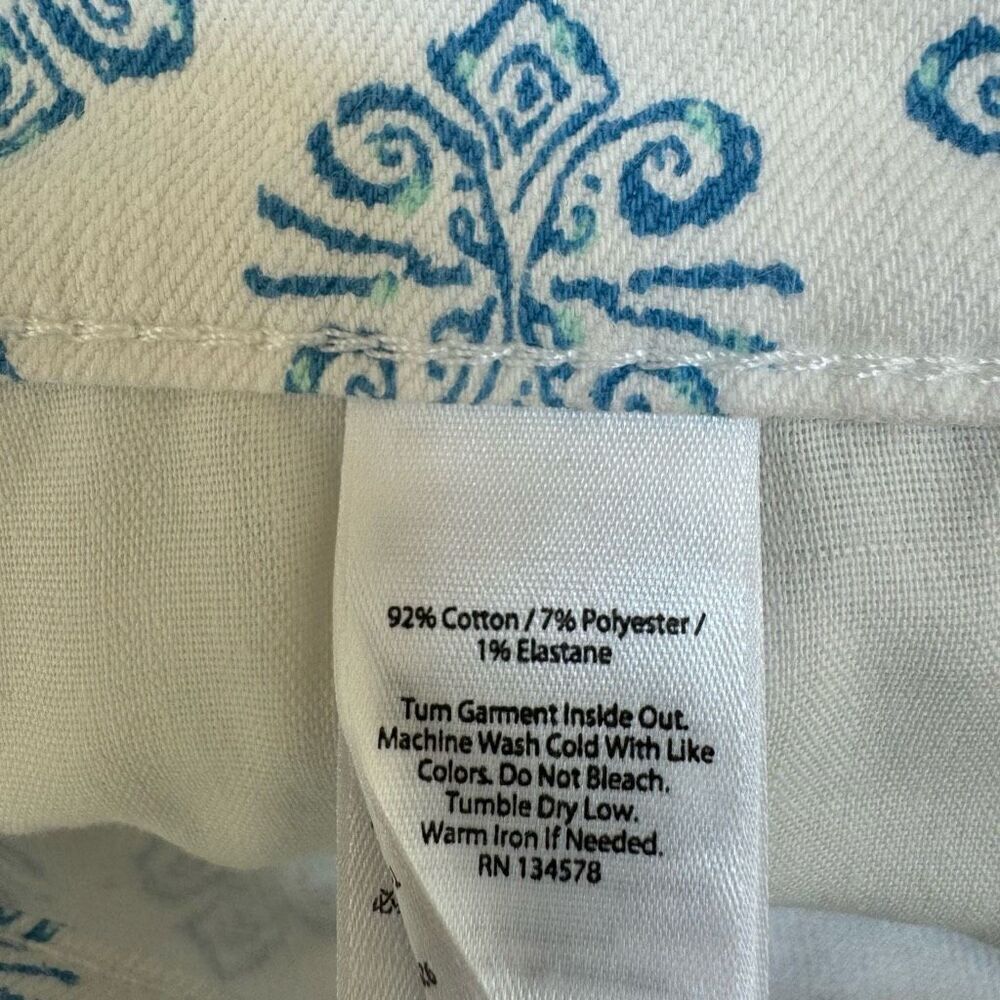 VINEYARD VINES MEDALLION PRINT DENIM MIDRISE SKINNY JEANS BLUE JAY size 6 - Picture 5 of 8